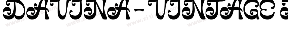 DAVINA - VINTAGE FONT - PERSONAL USE字体转换